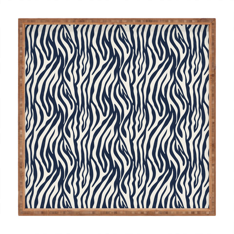 Avenie BR Navy Tiger Stripes Square Tray