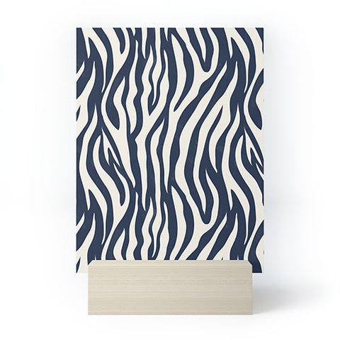 Avenie BR Navy Tiger Stripes Mini Art Print