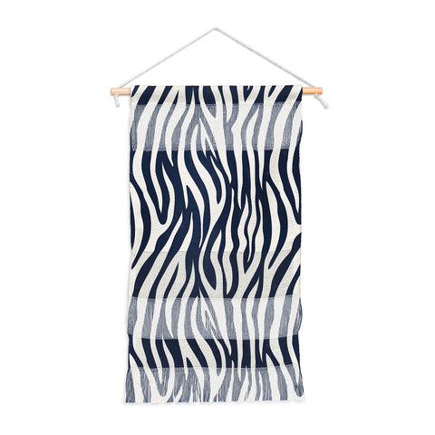 Avenie BR Navy Tiger Stripes Wall Hanging Portrait