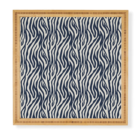 Avenie BR Navy Tiger Stripes Framed Wall Art