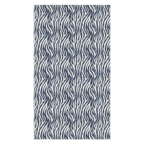 Avenie BR Navy Tiger Stripes Tablecloth
