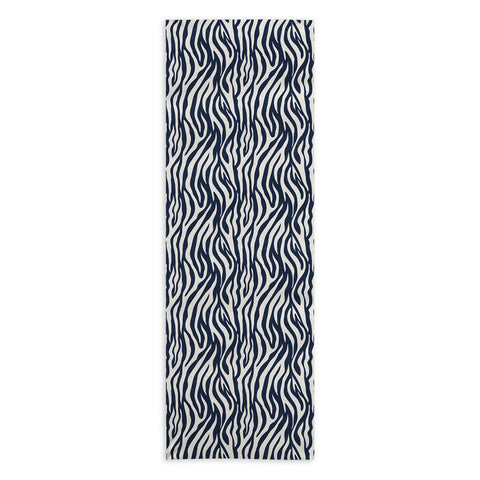 Avenie BR Navy Tiger Stripes Yoga Towel