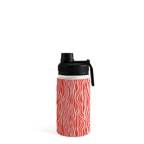 Avenie BR Red Zebra Stripe Water Bottle