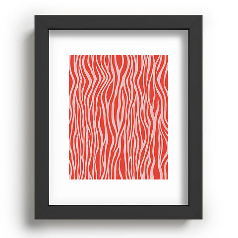 Avenie BR Red Zebra Stripe Recessed Framing Rectangle