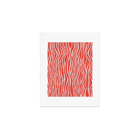 Avenie BR Red Zebra Stripe Art Print