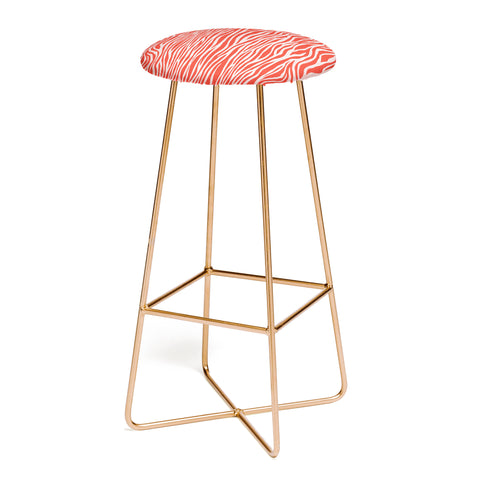 Avenie BR Red Zebra Stripe Bar Stool