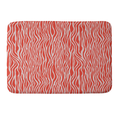 Avenie BR Red Zebra Stripe Memory Foam Bath Mat