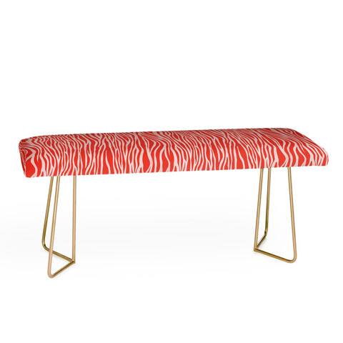 Avenie BR Red Zebra Stripe Bench
