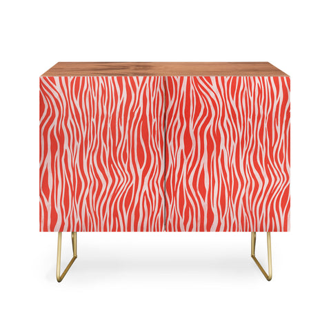 Avenie BR Red Zebra Stripe Credenza