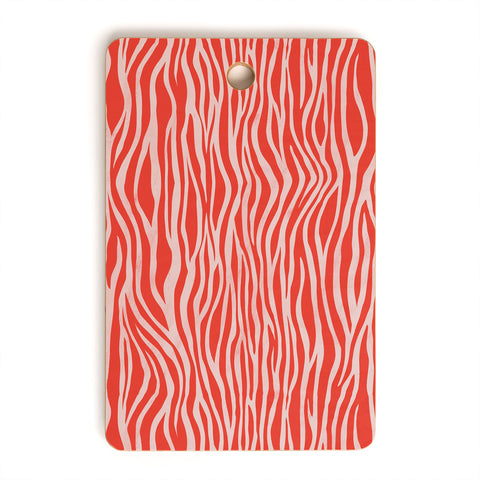 Avenie BR Red Zebra Stripe Cutting Board Rectangle