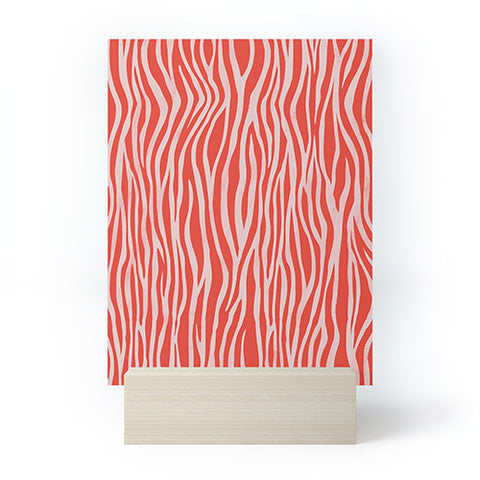 Avenie BR Red Zebra Stripe Mini Art Print