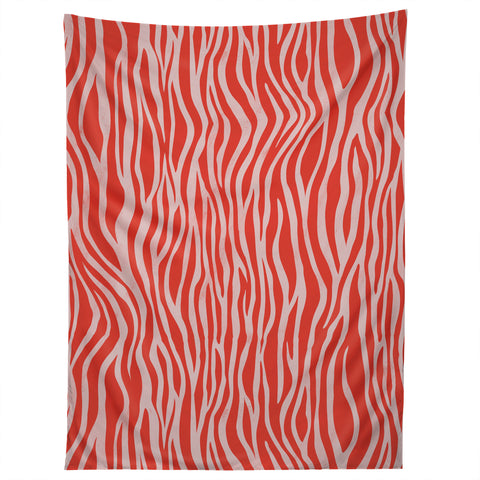Avenie BR Red Zebra Stripe Tapestry