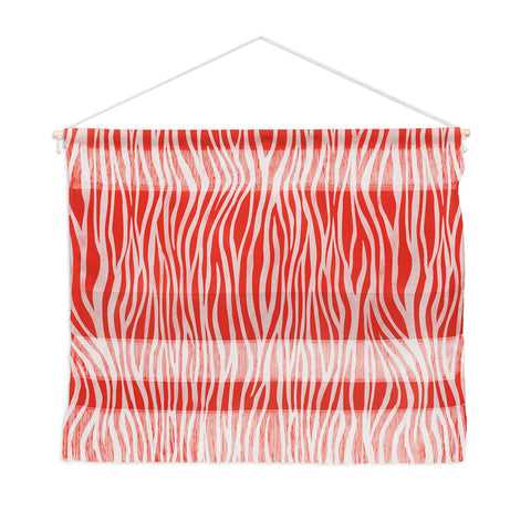 Avenie BR Red Zebra Stripe Wall Hanging Landscape