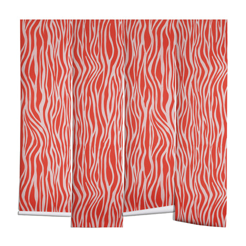 Avenie BR Red Zebra Stripe Wall Mural