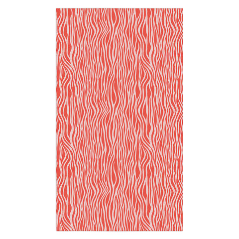 Avenie BR Red Zebra Stripe Tablecloth