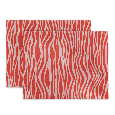 Avenie BR Red Zebra Stripe Placemat