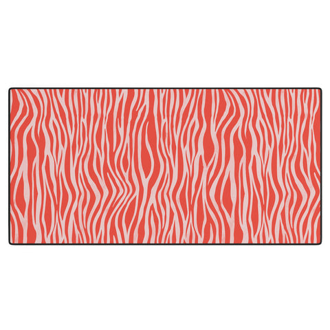 Avenie BR Red Zebra Stripe Desk Mat