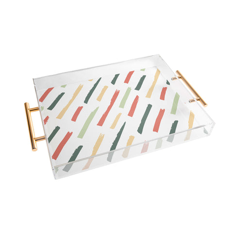 Avenie Brush Strokes Colorful Acrylic Tray