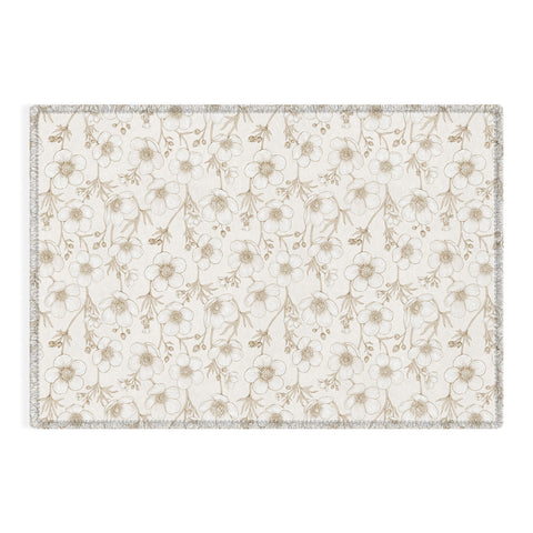 Avenie Buttercup Flowers In Cream Outdoor Rug