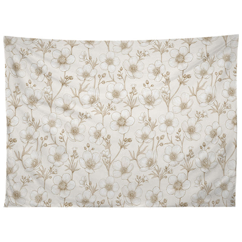 Avenie Buttercup Flowers In Cream Tapestry