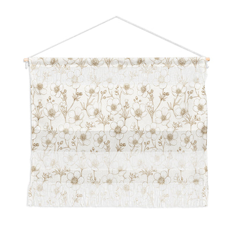Avenie Buttercup Flowers In Cream Wall Hanging Landscape
