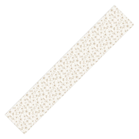 Avenie Buttercup Flowers In Cream Table Runner