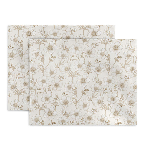 Avenie Buttercup Flowers In Cream Placemat