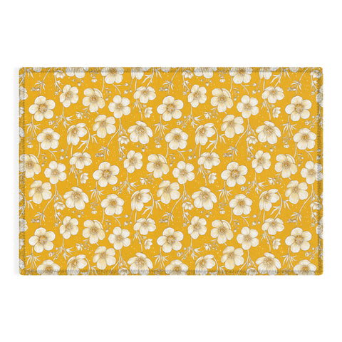 Avenie Buttercup Flowers In Gold Outdoor Rug