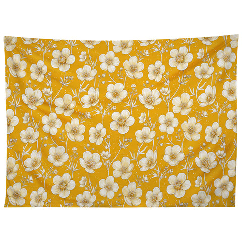 Avenie Buttercup Flowers In Gold Tapestry