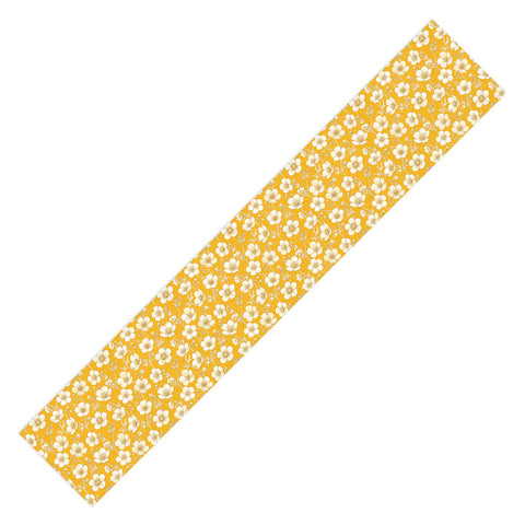 Avenie Buttercup Flowers In Gold Table Runner
