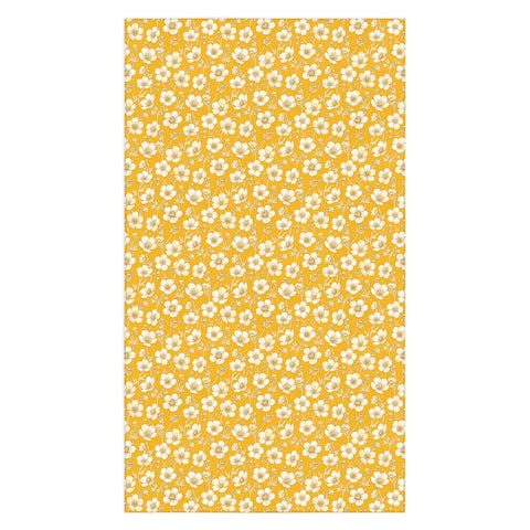 Avenie Buttercup Flowers In Gold Tablecloth