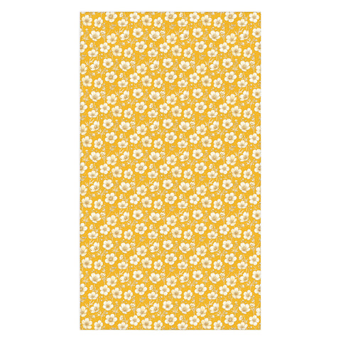 Avenie Buttercup Flowers In Gold Tablecloth
