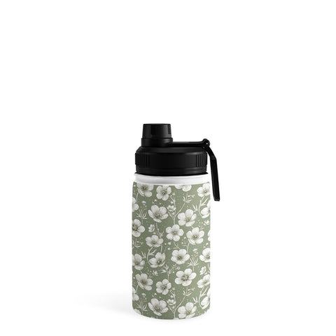 Avenie Buttercup Flowers In Sage Water Bottle