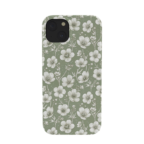 Avenie Buttercup Flowers In Sage Phone Case