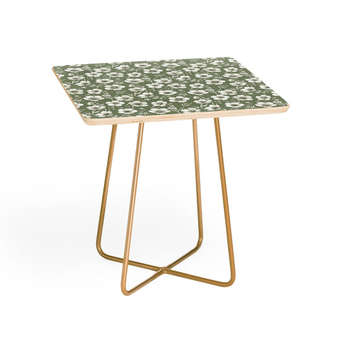 Avenie Buttercup Flowers In Sage Side Table