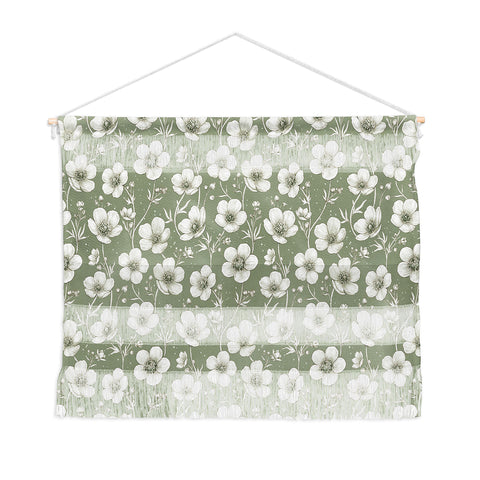 Avenie Buttercup Flowers In Sage Wall Hanging Landscape