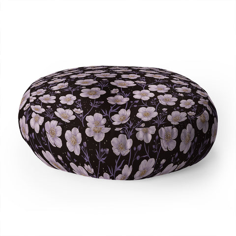 Avenie Buttercup Mystical Purple Floor Pillow Round