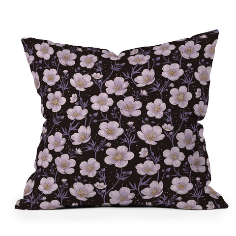 Avenie Buttercup Mystical Purple Outdoor Throw Pillow