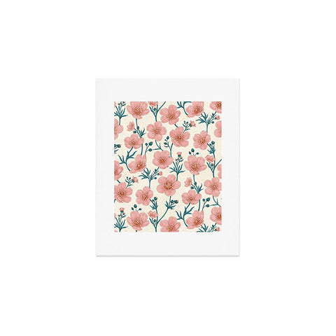 Avenie Buttercups In Vintage Pink Art Print