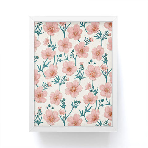 Avenie Buttercups In Vintage Pink Framed Mini Art Print