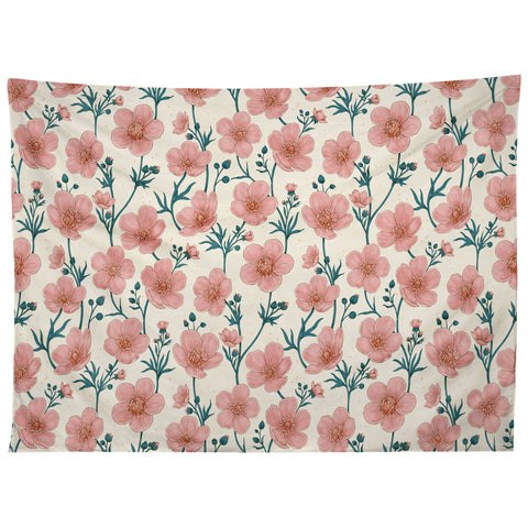 Avenie Buttercups In Vintage Pink Tapestry