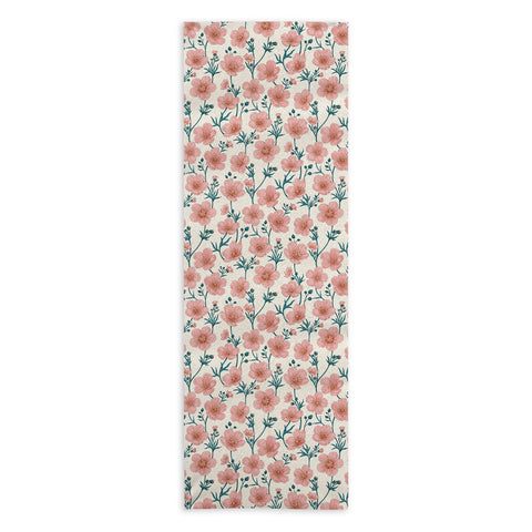 Avenie Buttercups In Vintage Pink Yoga Towel