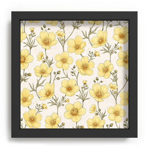 Avenie Buttercups in Watercolor Recessed Framing Square