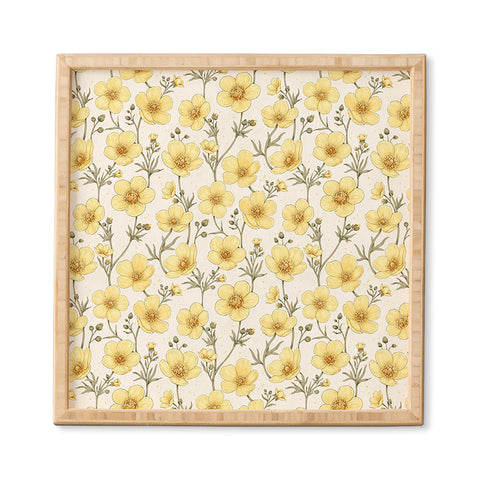 Avenie Buttercups in Watercolor Framed Wall Art