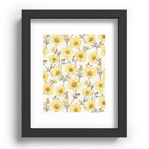 Avenie Buttercups in Watercolor Recessed Framing Rectangle