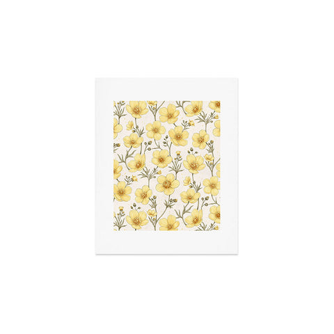 Avenie Buttercups in Watercolor Art Print