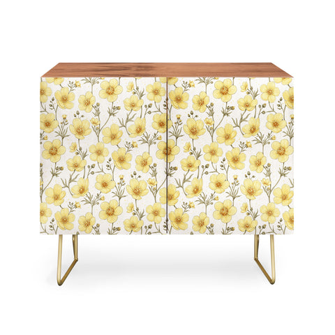 Avenie Buttercups in Watercolor Credenza