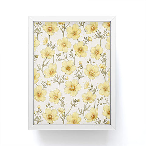 Avenie Buttercups in Watercolor Framed Mini Art Print