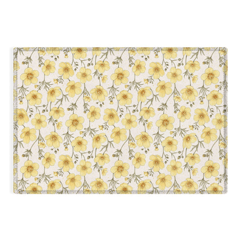 Avenie Buttercups in Watercolor Outdoor Rug