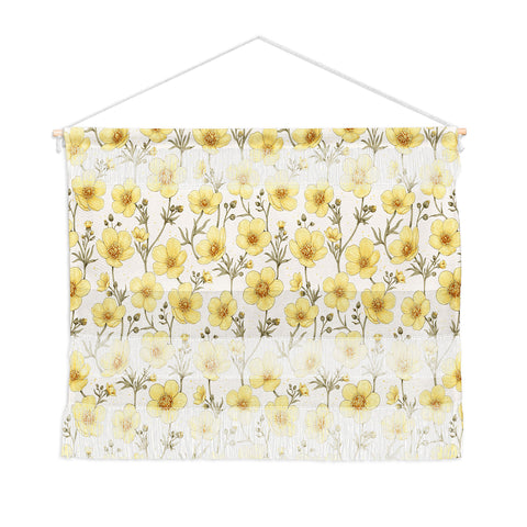 Avenie Buttercups in Watercolor Wall Hanging Landscape
